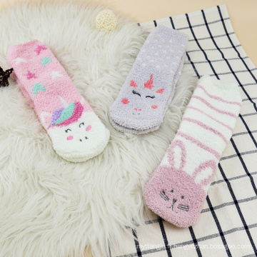 2022 vente chaude mignonne microfibre enfants chaussettes enfants